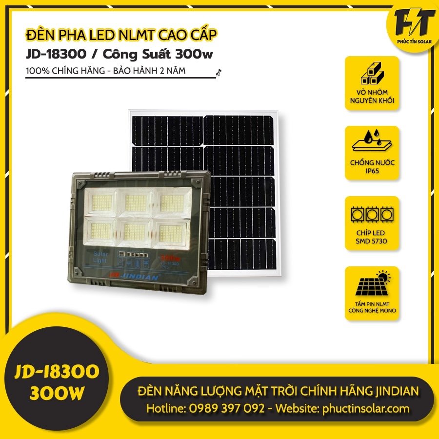 Đèn năng lượng mặt trời 300W  JD-18300